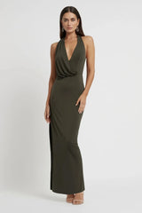 Alana Halter Backless Knitted Bandage Dress