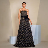 CHELYA ELEGANT BLACK MAXI DRESS