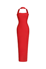Allure Halter Backless Maxi Dress
