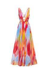 Elerna Strapless Slit Maxi Dress