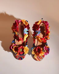 Fadwa 3D Flower Sandals In Multicolor