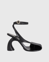 Fina Split Toe Heterotypic Heel Sandals In Black