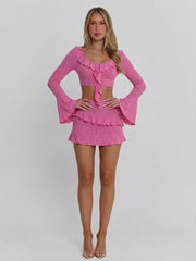 Avaline Dusty Pink Mini Dress