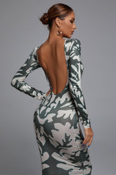 Leliya open-back printed Maxi Dress