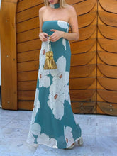 Printed Tube Maxi Dress