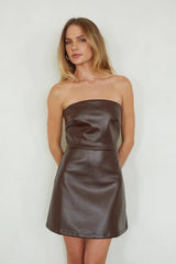 Lara Faux Leather Mini Dress