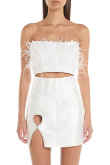 Alana Cutout Sequin White Mini Dress