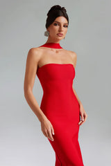 Allure Halter Backless Maxi Dress