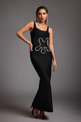 Allure Sparkle Black Maxi Dress