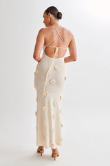 Alerya Rose Knit Elegant Maxi Dress