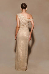 ALLURE SPARKLE CUTOUT MAXI WEDDING DRESS