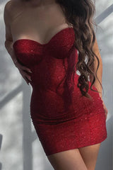 Celestial Sparkle Corset Mini Dress