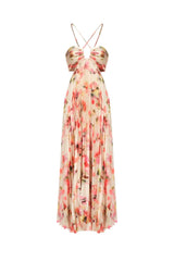 Cinderella Floral Halter Maxi Dress