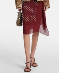 Fina Flared Heel Sandals In Brown