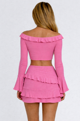 Avaline Dusty Pink Mini Dress