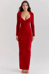 Angelic Red Maxi Dress