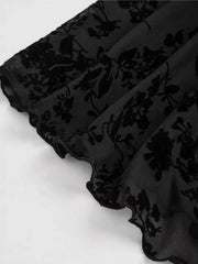 Lace Flare Sleeve Mini Dress