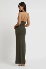 Alana Halter Backless Knitted Bandage Dress