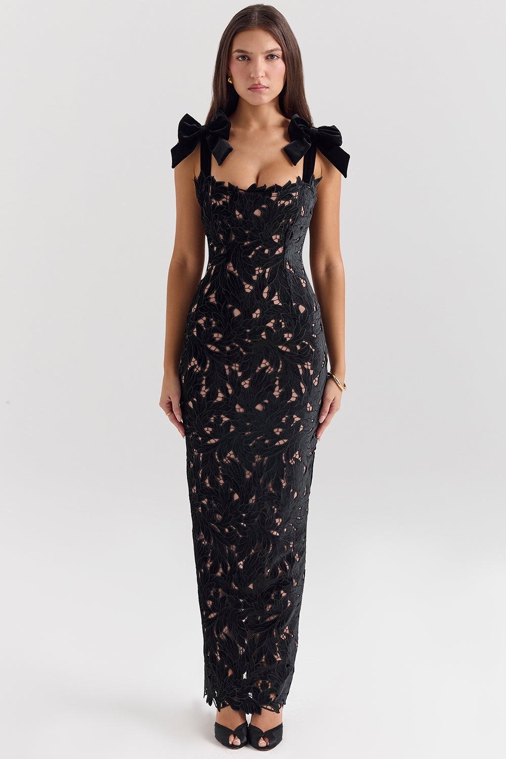 ALERNA ELEGANT MAXI DRESS BLACK