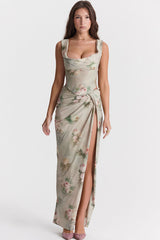 DERINA CORSET TOP SPLIT TWO PIECE MAXI DRESS