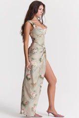 DERINA CORSET TOP SPLIT TWO PIECE MAXI DRESS
